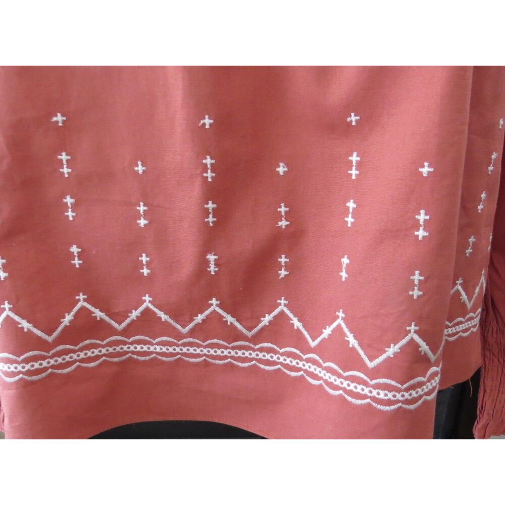The Sang off-the-shoulder blouse Terra-cotta Small NWT - Picture 2 of 10